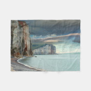 Klippen der Normandie Seascape Fleecedecke