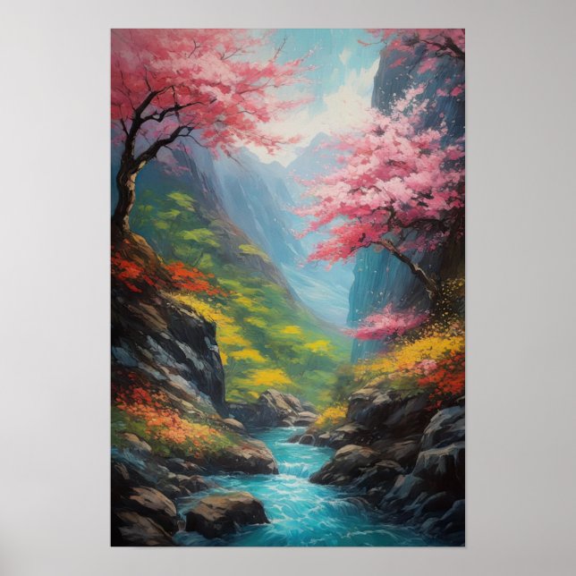 Klippen im majestätischen Canyon Poster (Vorne)