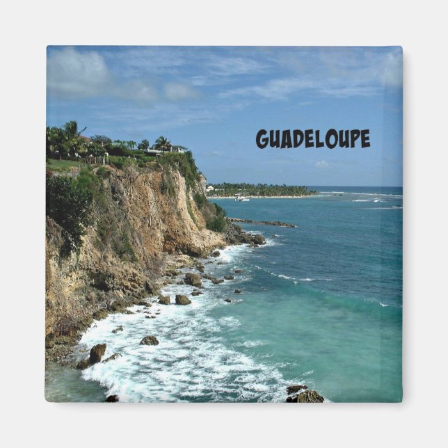 Klippen in Guadeloupe, gekennzeichnet Magnet (Vorne)