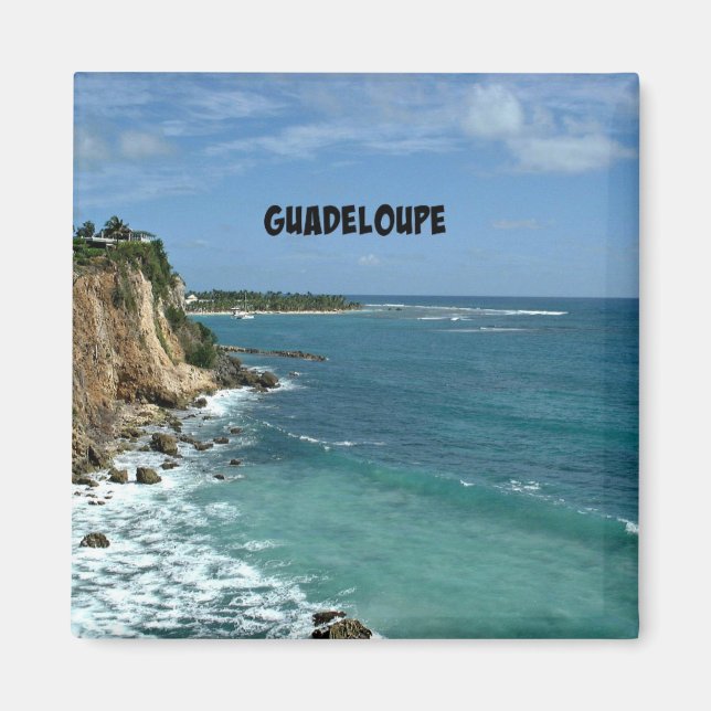 Klippen in Guadeloupe, gekennzeichnet Magnet (Vorne)
