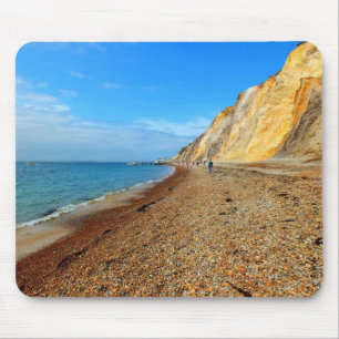 Klippen und Strand in Alum Bay Mousepad