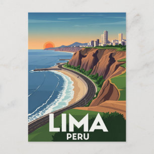 Klippen von Lima Peru Postkarte