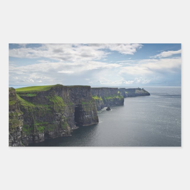 Klippen von Moher in Irland, rechteckiger Aufklebe Rechteckiger Aufkleber (Vorderseite)