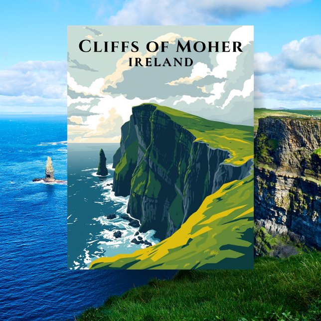 Klippen von Moher Ireland Irish Travel Postkarte (Cliffs of Moher Ireland Irish Travel Postcard
)