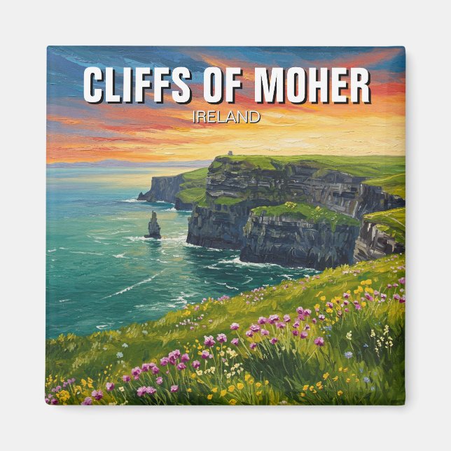 Klippen von Moher Ireland Travel Magnet (Vorne)