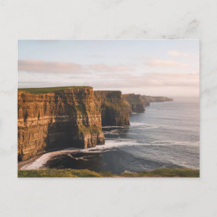 Klippen von Moher, Irland, Fels und Meer Postkarte