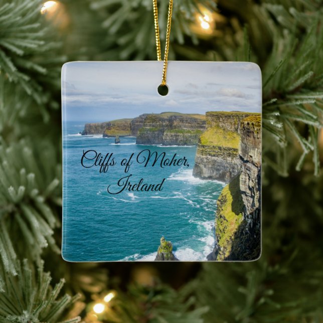 Klippen von Moher, Irland Keramikornament (Baum)