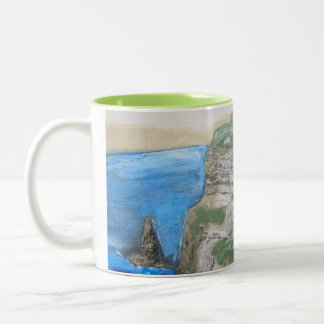 Klippen von Moher, Irland-Malerei-Kaffee-Tasse Zweifarbige Tasse