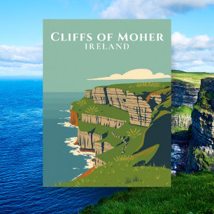 Klippen von Moher Landschaftlich Ireland Travel Postkarte