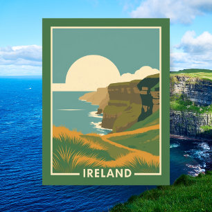 Klippen von Moher Landschaftlich Ireland Travel Postkarte