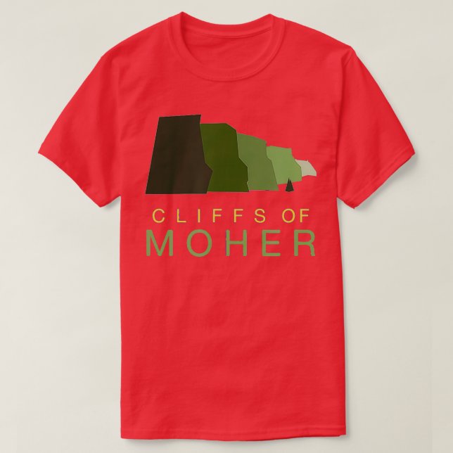 Klippen von Moher Modern Irish Ireland T-Shirt (Design vorne)