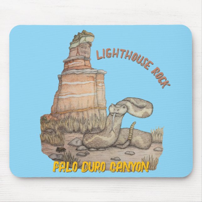Klippensignalstein-Klapperschlange Mousepad (Vorne)