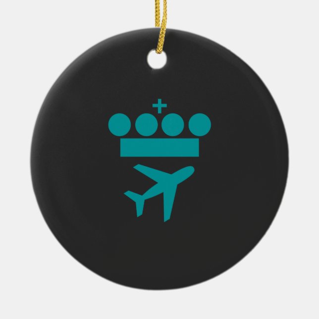 KLM Airlines Merchandise Essential T - Shirt Keramik Ornament (Vorne)