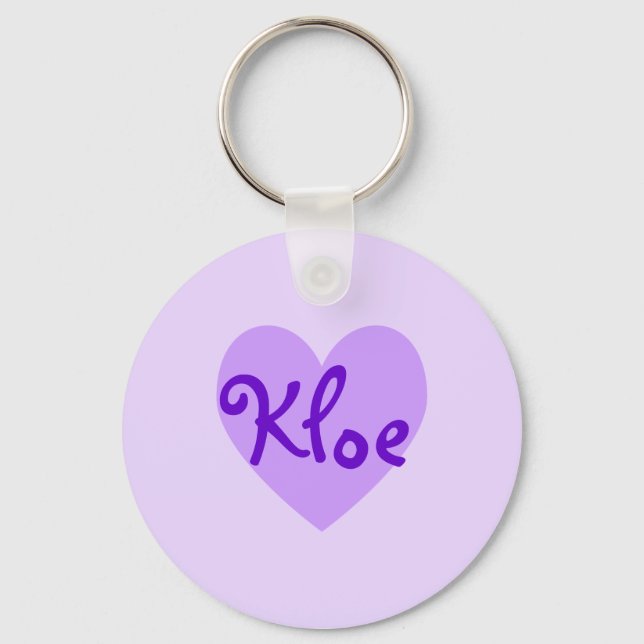 Kloe in Lila Schlüsselanhänger (Vorderseite)