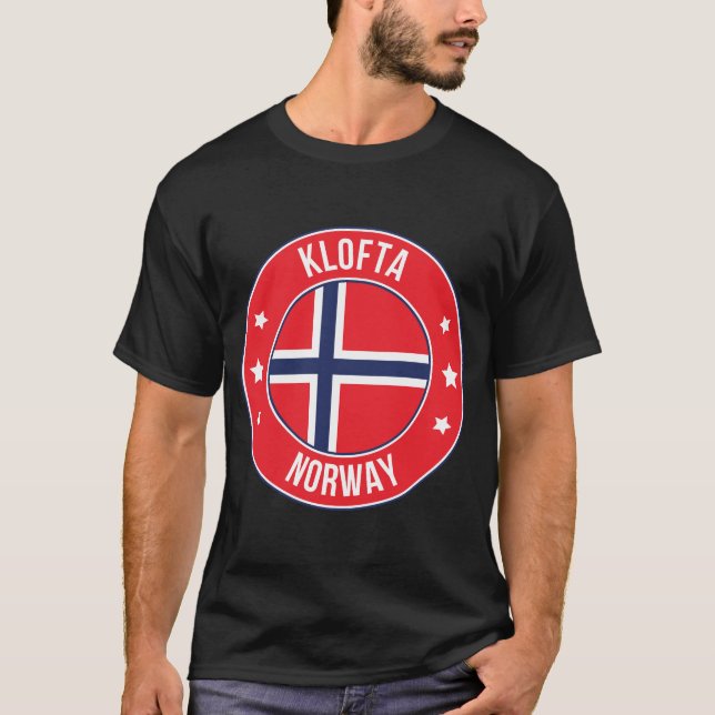 Klofta, Norwegen Stadt T-Shirt (Vorderseite)