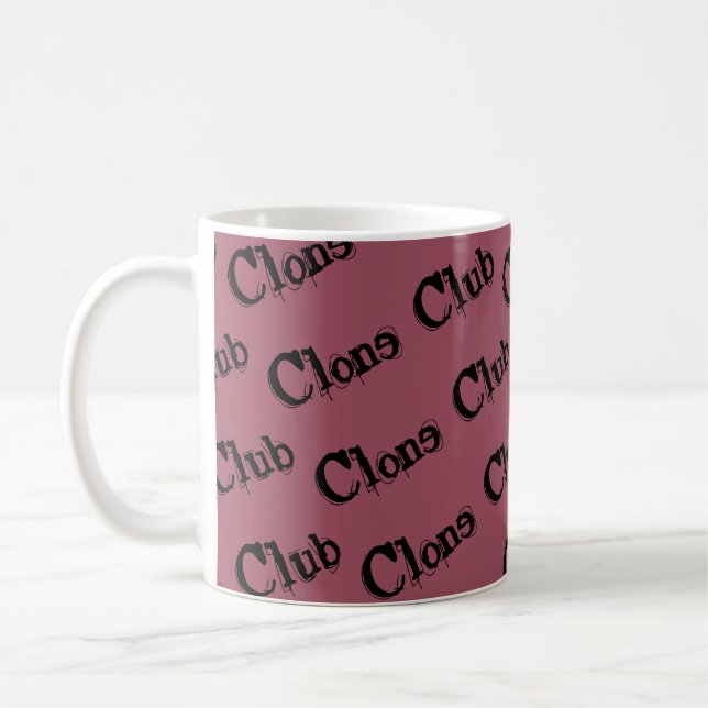 Klon-Verein-Waisen-Schwarzfernsehshow Kaffeetasse (Links)