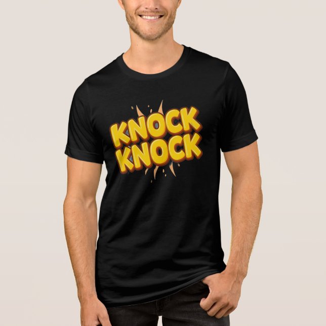 Klopf klopf Tri-Blend shirt (Vorderseite)