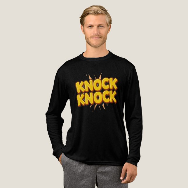 Klopf klopf Tri-Blend shirt (Volle Vorderseite)