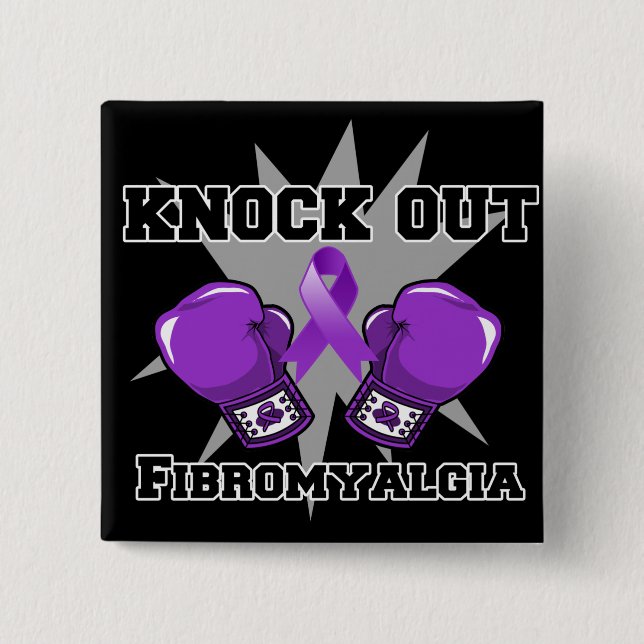 Klopfen Sie heraus Fibromyalgia Button (Vorderseite)