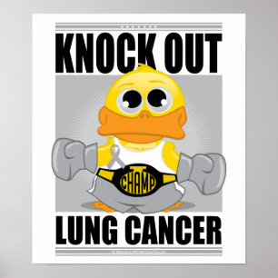 Klopfen Sie heraus Lungenkrebs Poster