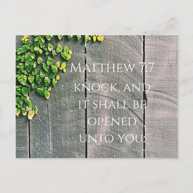 Klopfen und die Tür wird sich gut öffnen Postkarte (Vorderseite)