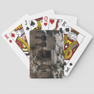 Kloster im Winterschnee (von Karl Lessing) Spielkarten