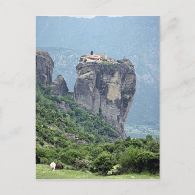 Kloster in Meteora, Griechenland, Europa Postkarte (Vorderseite)