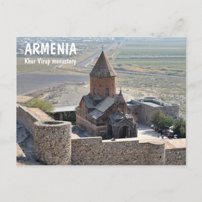 Kloster Khor Virap in Armenien Postkarte (Vorderseite)