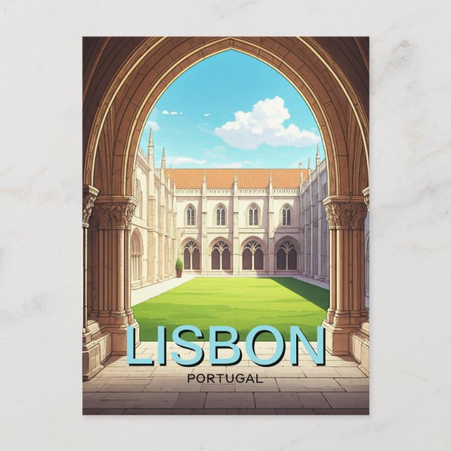 Kloster Lissabon Portugal Jerónimos Postkarte (Vorderseite)
