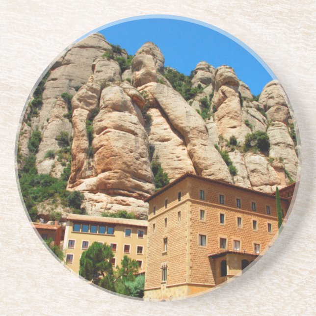 Kloster Montserrat, Katalonien, Spanien Sandstein Untersetzer (Vorne)