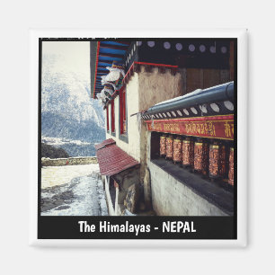 Kloster Pangboche, Aussicht auf den Everest-Trail  Magnet