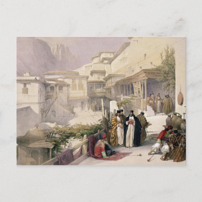 Kloster St. Catherine, Berg Sinai, 17. Februar Postkarte (Vorderseite)