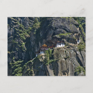 Kloster Taktsang an der Klippe, Paro, Bhutan Postkarte