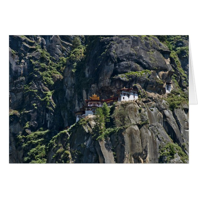 Kloster Taktsang auf der Klippe, Paro, Bhutan (Vorderseite (Horizontal))