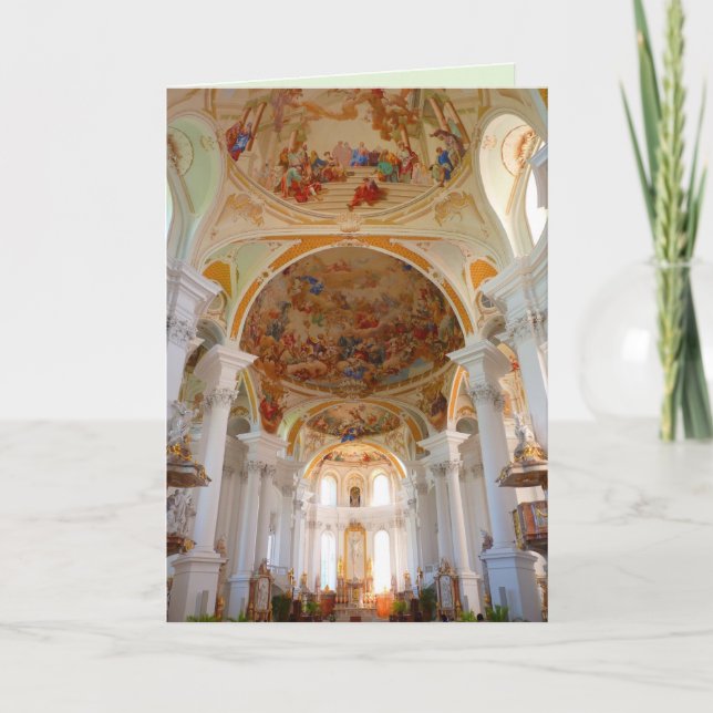 Klosterabtei neresheim Kirchengrüßkarte Karte (Vorderseite)