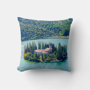Klosterinsel Visovac im Krka NP - Kroatien Kissen