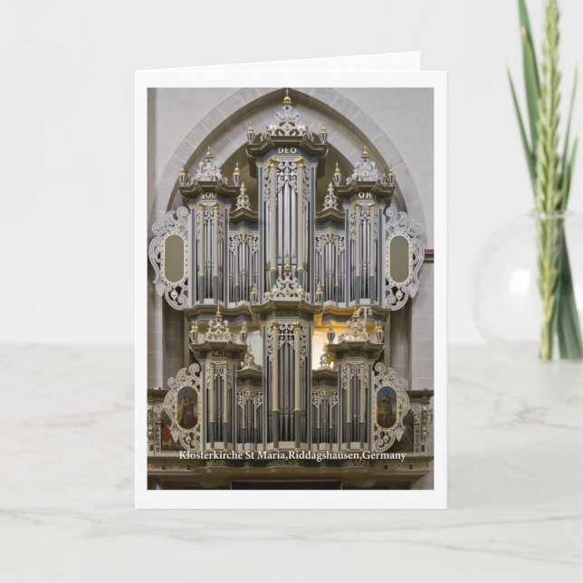 Klosterkirche St. Maria Orgelkarte (vertikal) Karte (Vorderseite)