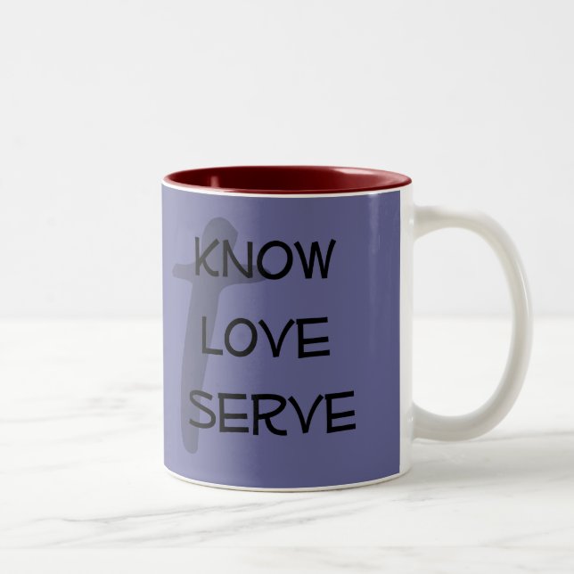 KLS ~ anpassbarer christlicher Schleim Zweifarbige Tasse (Rechts)