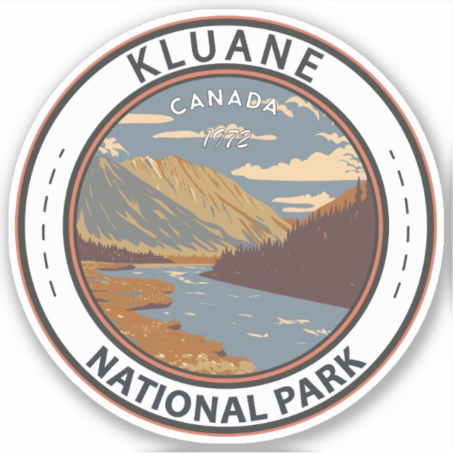 Kluane Nationalpark immer noch Brook Canada Travel Aufkleber (Vorderseite)