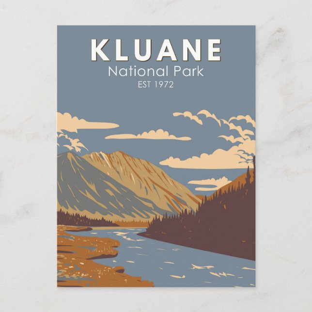 Kluane Nationalpark immer noch Brook Canada Travel Postkarte (Vorderseite)