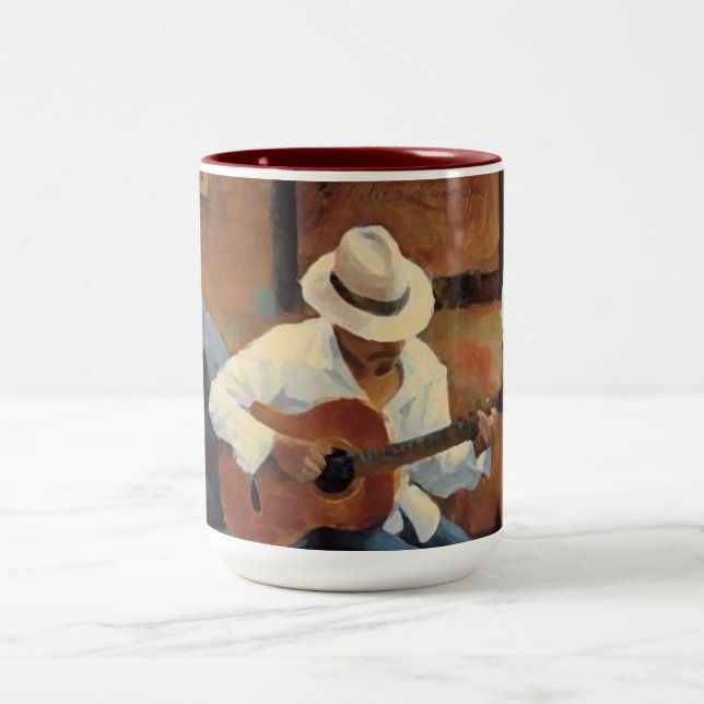 Klub Orchesta zu l´ huile Zweifarbige Tasse (Mittel)