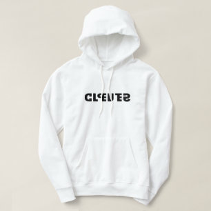 Klug auf dem Shirt, stupid im Spiegel Hoodie