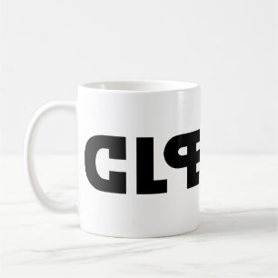 Klug auf der Tasse, stupid im Spiegel Kaffeetasse