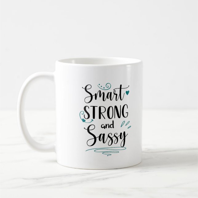 Klug, stark, elegant, weiblich kaffeetasse (Links)