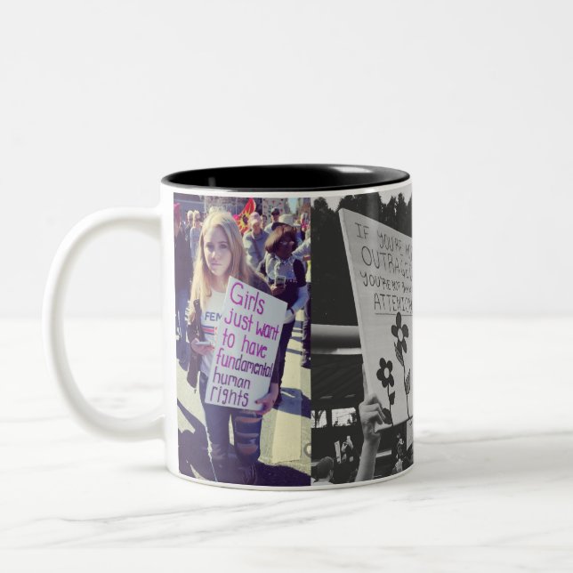 Kluge die Zeichen-Tasse der Frauen im März 2018 Zweifarbige Tasse (Links)