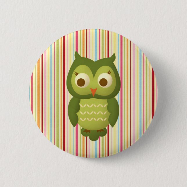 Kluge Eule Button (Vorderseite)