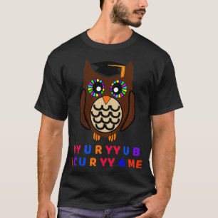 Kluge Eule Kinder , Eule Mit Hut Als Geschenk, Zu T-Shirt