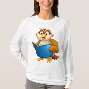 Kluge Eule liest Buch T-Shirt