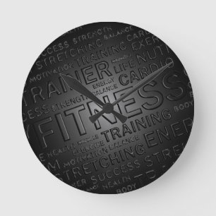 Kluge Fitness Runde Wanduhr