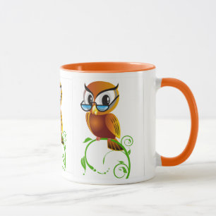 Kluge Gläser der Eule w Tasse
